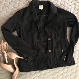 Faded glory stretch black Jacket size LG (12/14)